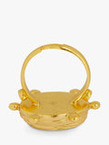 Ottoman Hands Zand Ruby adjustable ring gold - British product