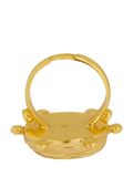 Ottoman Hands Zand Ruby adjustable ring gold - British product