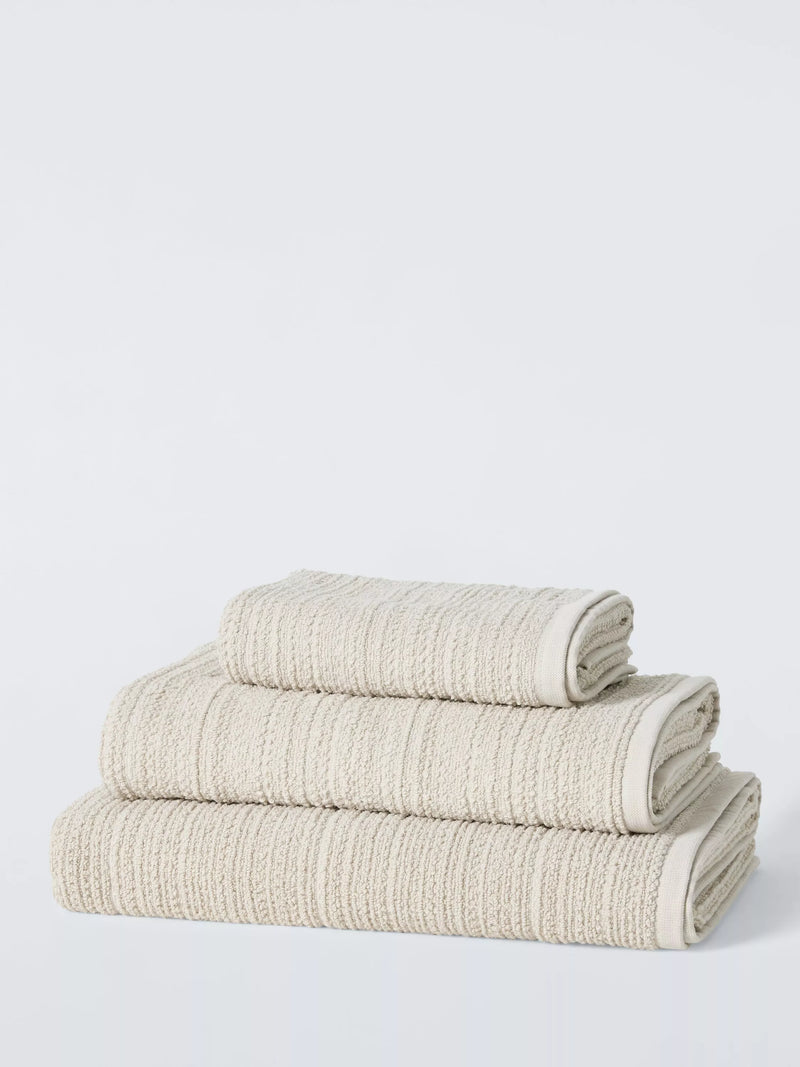 John Lewis woven textured bath towel 650gsm, UK version