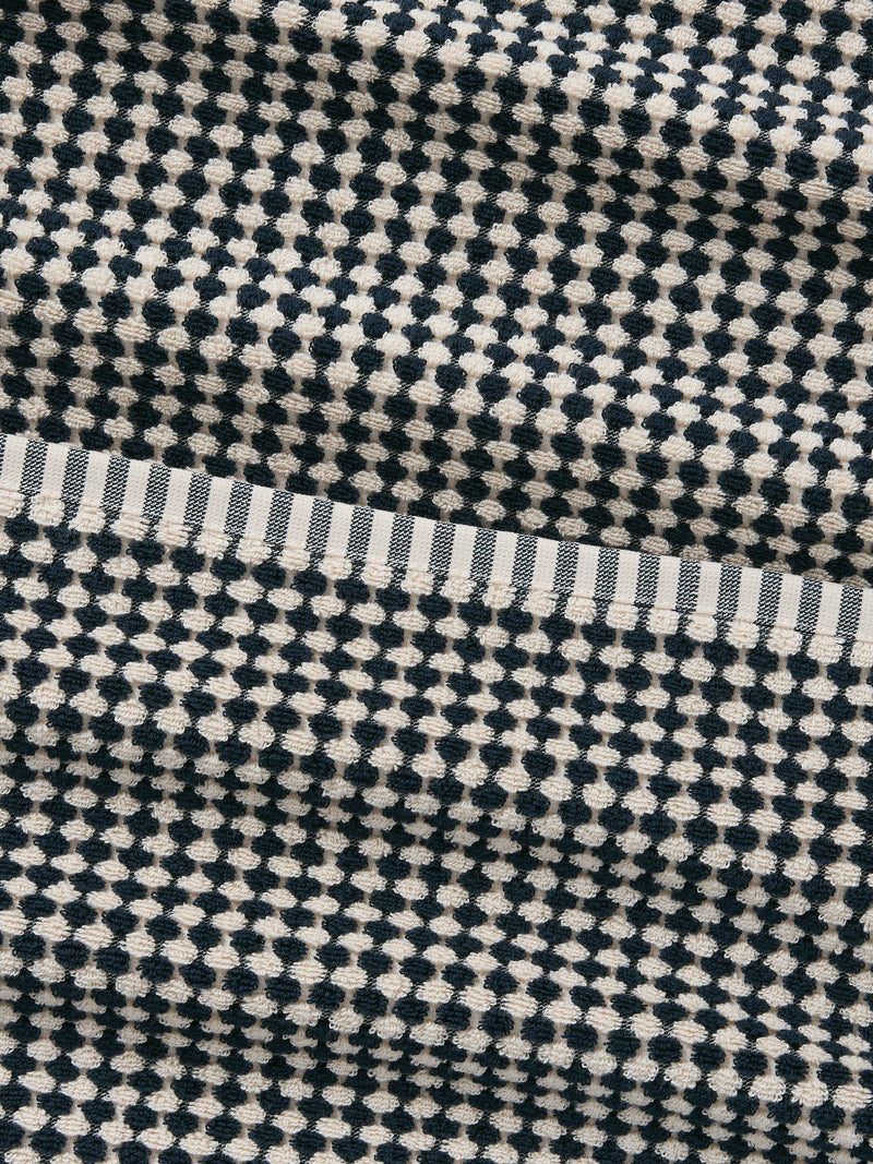 John Lewis textured check bath towel 600gsm, imported from the UK