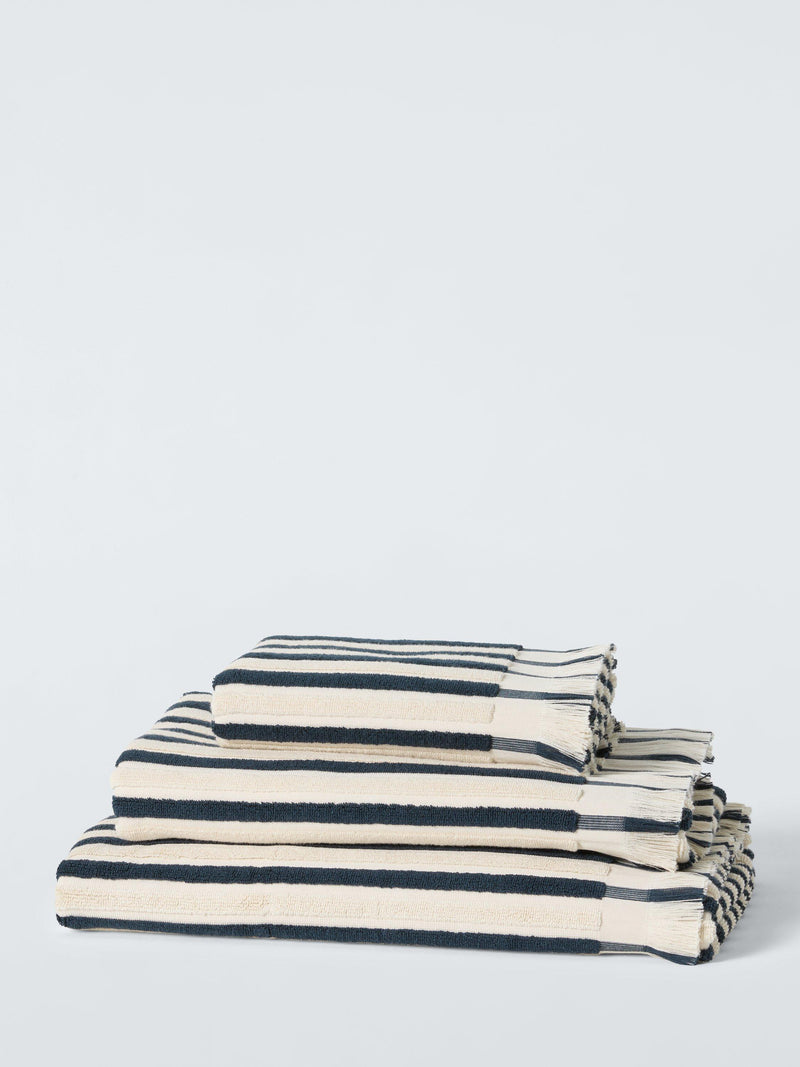 John Lewis striped fringed towels 600gsm cotton (British brand)