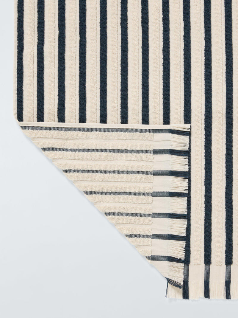 John Lewis striped fringed towels 600gsm cotton (British brand)