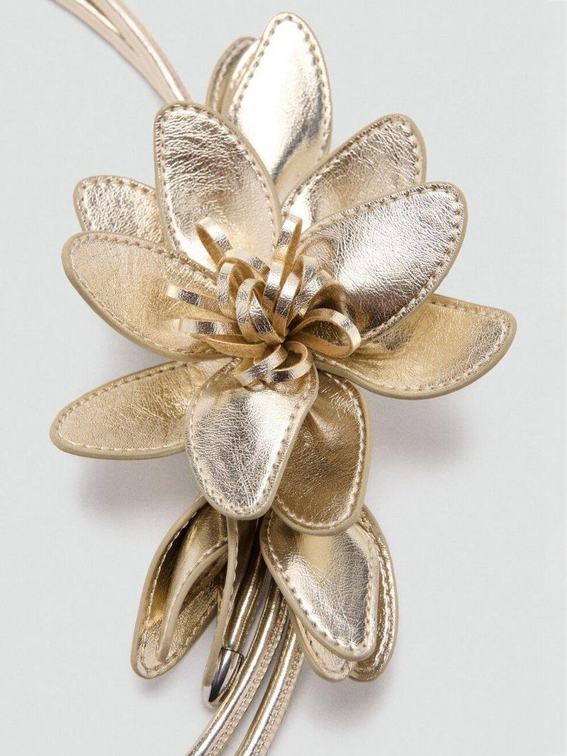 Mango kids flower belt gold, imported from the UK