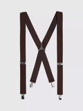 Moss clip on braces in chocolate elastic (British brand)