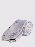 Moss floral silk tie - British product