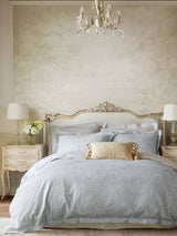 John Lewis Historic Royal Palaces Tijou Porcelain Blue 250 Thread Count Duvet Cover Set (Double)- Buy online at McGrocer
