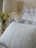 Historic Royal Palaces Tijou duvet cover set in porcelain blue, UK version