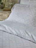 Historic Royal Palaces Tijou duvet cover set in porcelain blue, UK version