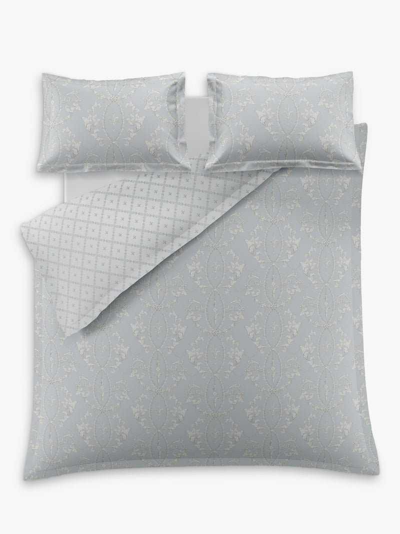 Historic Royal Palaces Tijou duvet cover set in porcelain blue, UK version