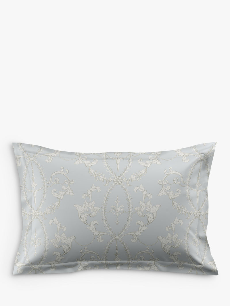Historic Royal Palaces Tijou duvet cover set in porcelain blue, UK version