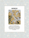 Historic Royal Palaces Tijou duvet cover set in porcelain blue, UK version