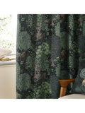 Morris & Co. Brook curtains forest green jacquard - British product