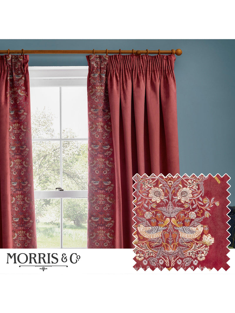 Morris & Co. Strawberry Thief curtain pair 117x137cm - British product