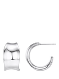 Orelia waterproof chunky hoop earrings silver, UK version