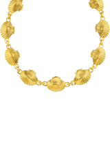 John Lewis Orelia Statement Metal Shell Collar Necklace Pale Gold 38cm- Buy online at McGrocer