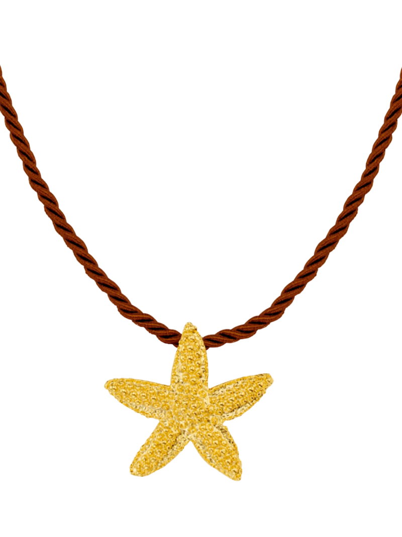 Orelia starfish twisted cord necklace gold plated (British brand)