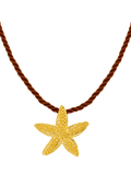 Orelia starfish twisted cord necklace gold plated (British brand)