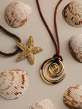 Orelia starfish twisted cord necklace gold plated (British brand)