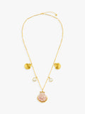 Orelia shell and pearl charm necklace pale gold - British product