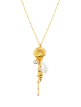 John Lewis Orelia Statement Pearl Shell Cascading Necklace Gold- Buy online at McGrocer
