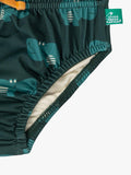 Little Green Radicals Happy Hippos reusable swim nappy green, UK version