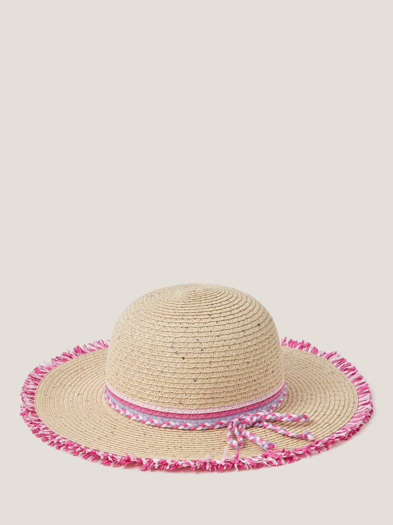 Monsoon kids braided sequin sun hat multi (British brand)