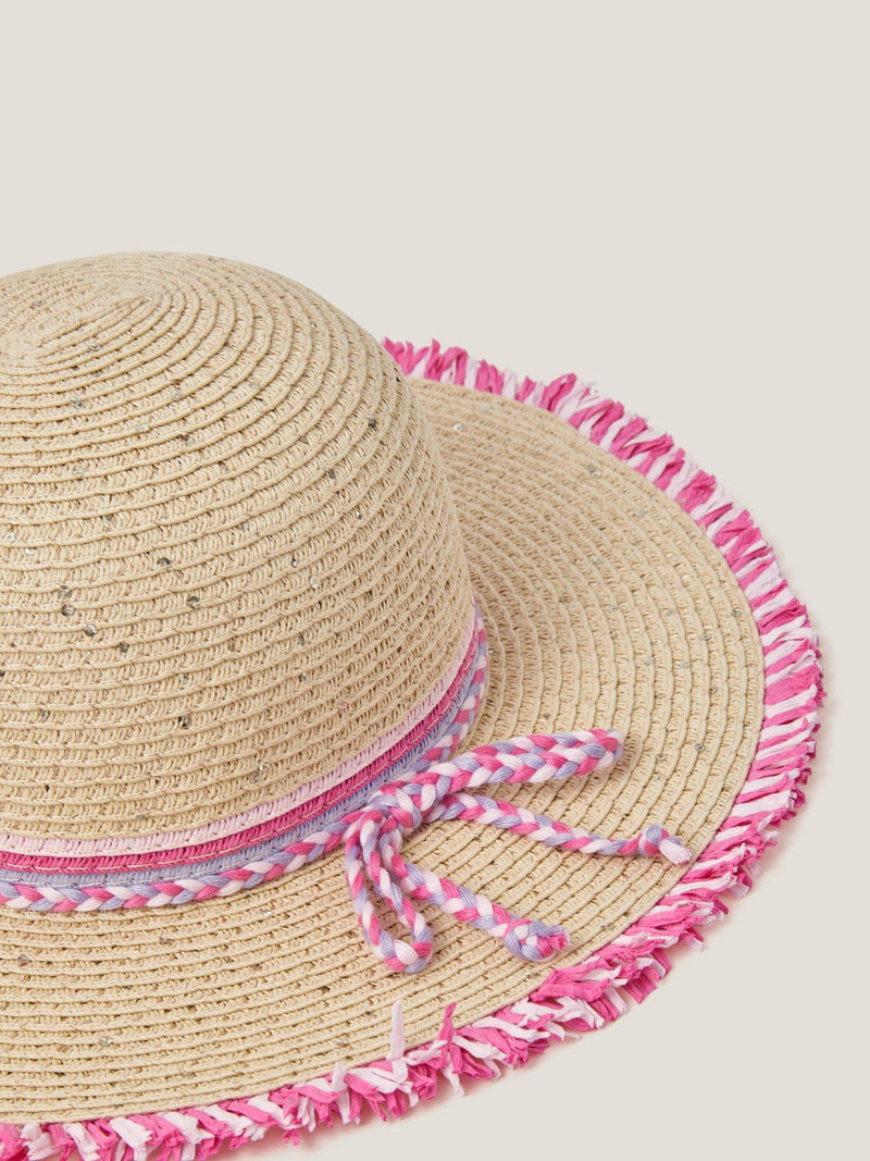 Monsoon kids braided sequin sun hat multi (British brand)