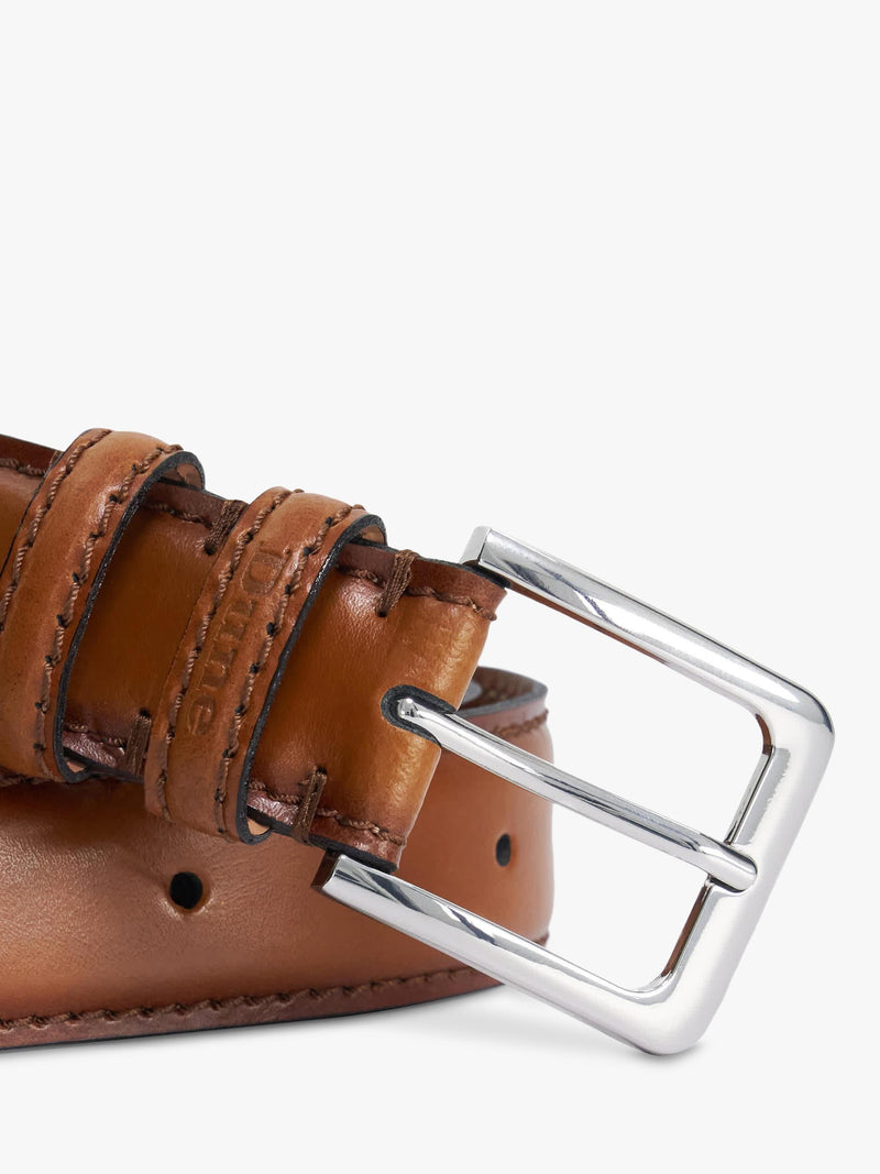 Dune London tan leather belt - British product