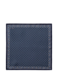 Eton silk twill floral print pocket square navy - British product