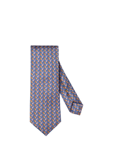 John Lewis Eton Silk Twill Pineapple Motif Tie, Blue- Buy online at McGrocer