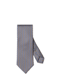 Eton yellow silk twill geometric print tie, UK version