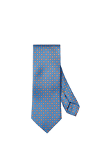 John Lewis Eton Silk Twill Floral Motif Tie, Blue- Buy online at McGrocer