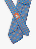 Eton silk twill tie blue floral motif (British brand)