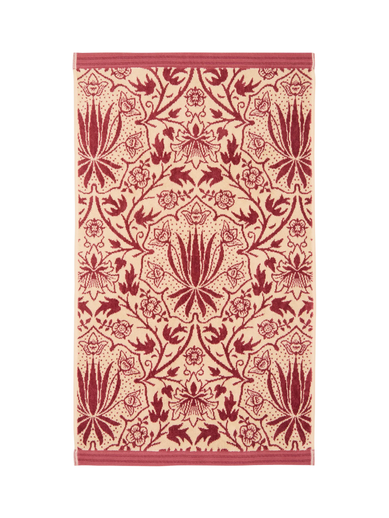 Morris & Co. Iris & Rose Cotton Jacquard Bathroom Towels