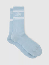 John Lewis Reiss Maurice Logo Embroidered Ribbed Crew Socks- Buy online at McGrocer
