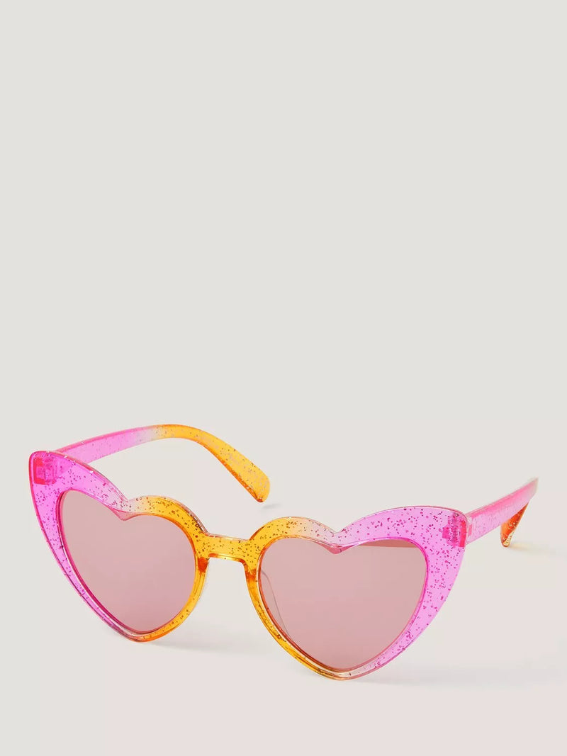 Monsoon kids glitter ombre heart sunglasses, UK version