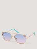 Monsoon kids mermaid aviator sunglasses in blue, imported from the UK