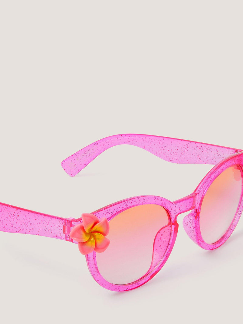 Monsoon kids round glittery hibiscus sunglasses (British brand)