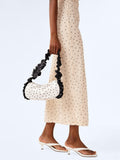OMNES Azorez polka dot shoulder bag black/white, imported from the UK