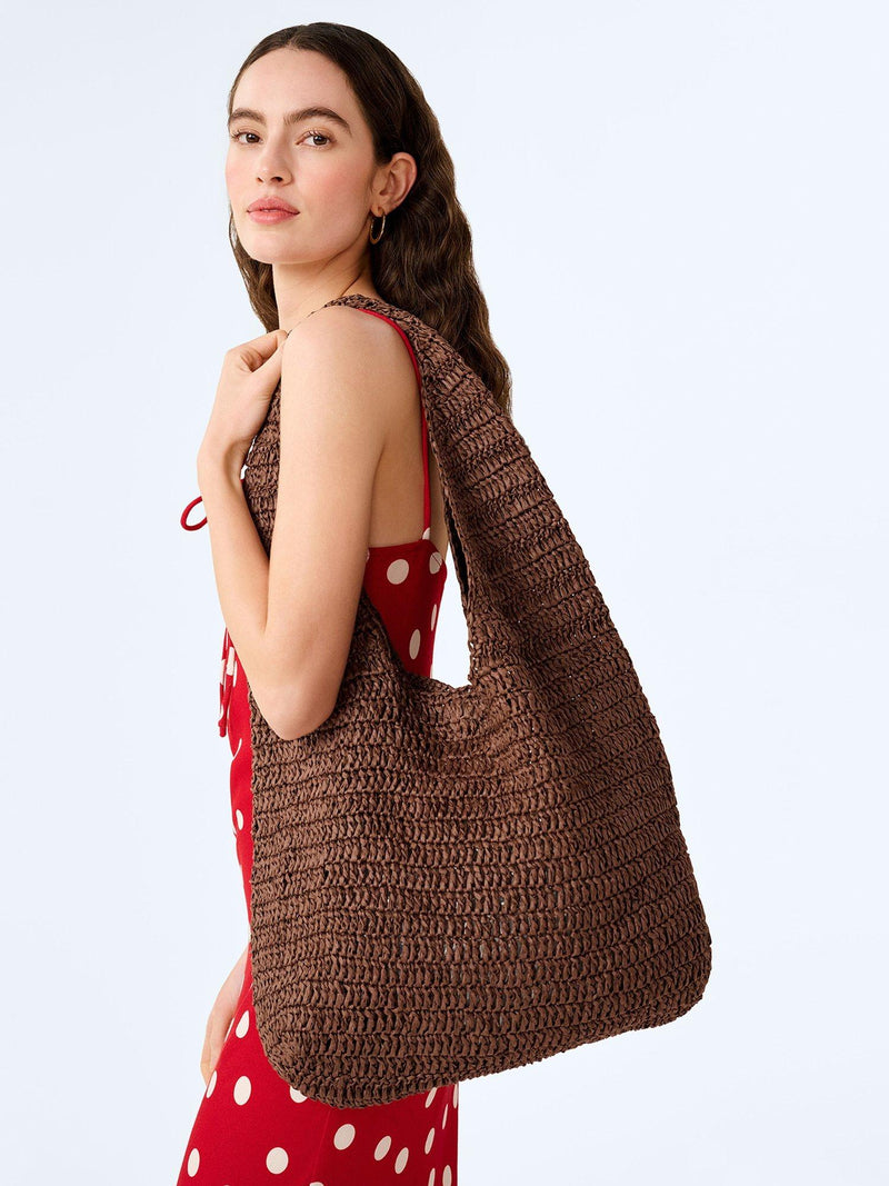 OMNES Aruba Bag chocolate large tote, imported from the UK