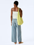 OMNES Aruba paper shoulder bag in lime, UK version