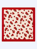 OMNES tomato print headscarf yellow multi 68cm, UK version