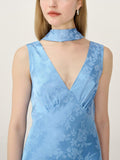 OMNES floral jacquard scarf 9.5x188cm (British brand)