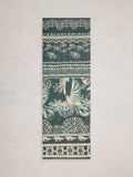 White Stuff Lily Floral Bird scarf green multi - British product
