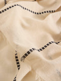 White Stuff cotton stripe scarf Natural, UK version