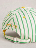 White Stuff embroidered baseball cap white multi - British product