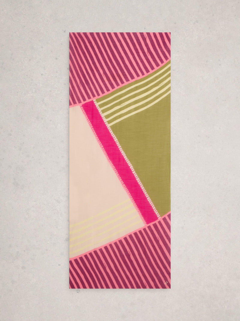 White Stuff Callie Scarf Pink/Multi 180x70cm (British brand)