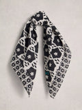 White Stuff square scarf Black/Multi 65x65cm, UK version