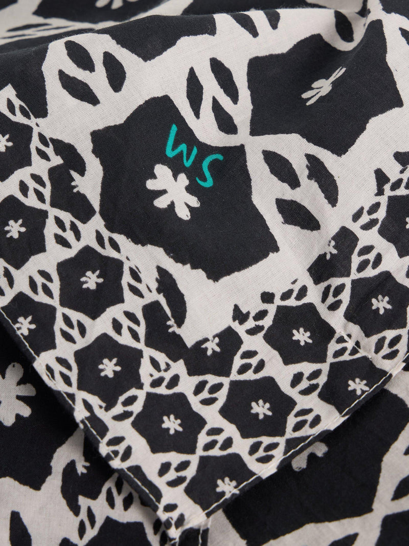 White Stuff square scarf Black/Multi 65x65cm, UK version