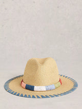 John Lewis White Stuff Raffia Whipstitch Fedora, Multi- Buy online at McGrocer